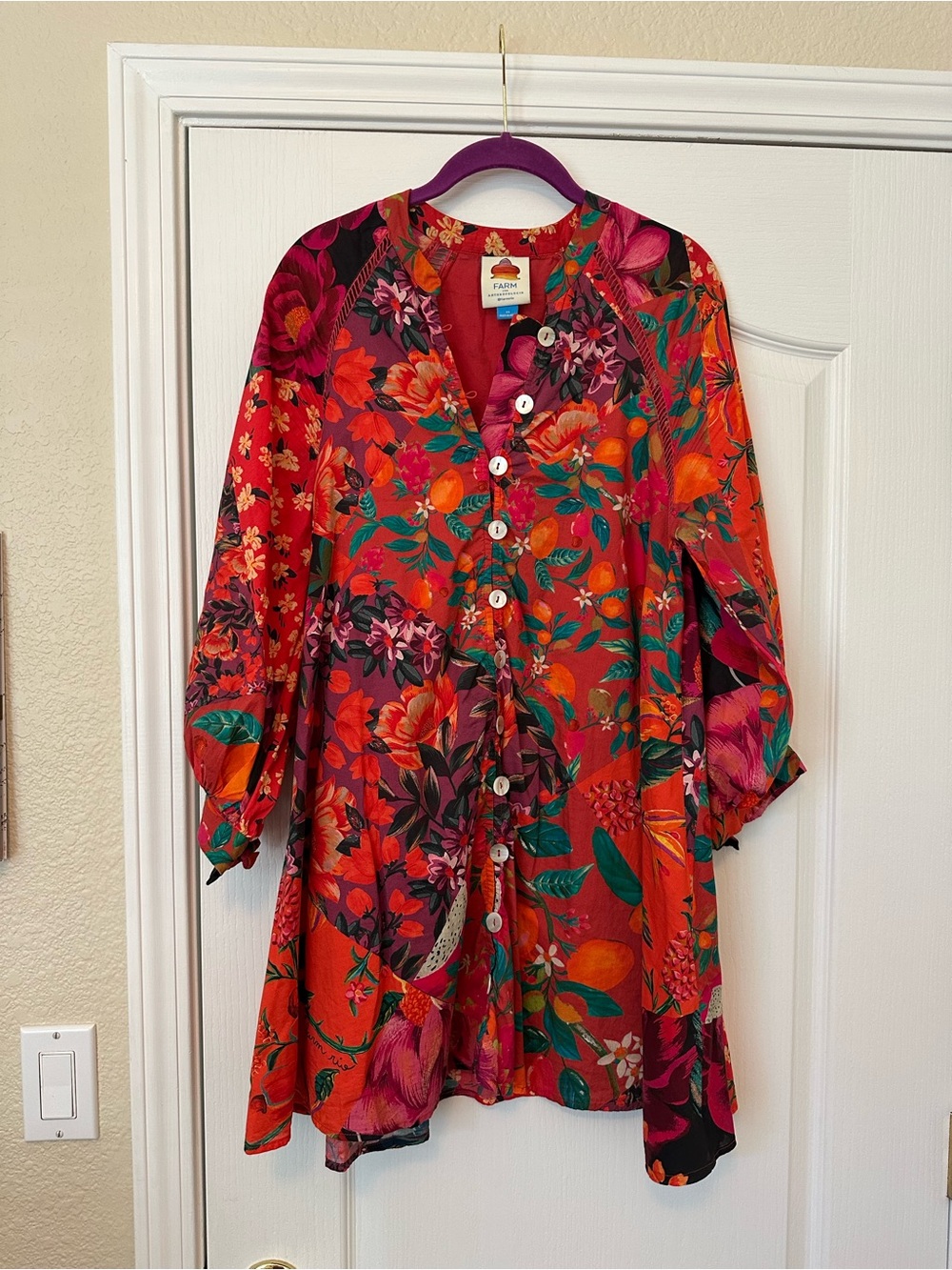 Farm Rio Mini Shirt Dress Size XS